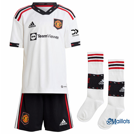 Grossiste Maillot foot Manchester United Enfant Exterieur 2022-2023