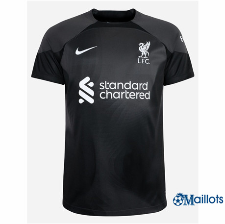 Grossiste Maillot foot FC Liverpool Exterieur Portero Negro 2022-2023