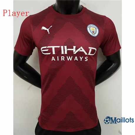 Grossiste Maillot foot Manchester City Player Gardien de but Rouge 2022-2023