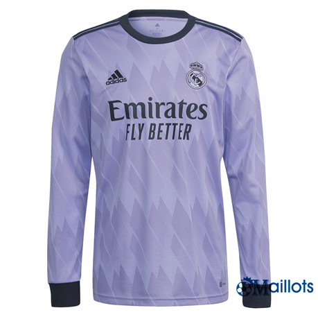 Grossiste Maillot foot Real Madrid Exterieur Manga Larga 2022-2023