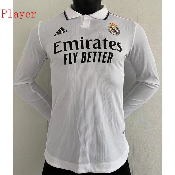 Grossiste Maillot foot Real Madrid Player Domicile Manche Longue 2022-2023