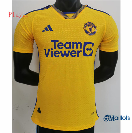 Maillot football Manchester United Player Jaune 2023 2024