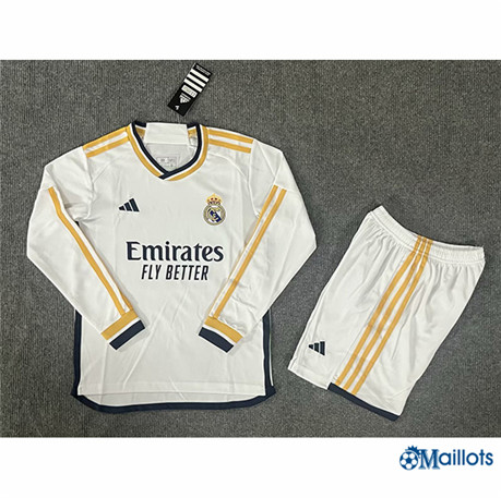 Maillot football Real Madrid Enfant Domicile Manche Longue 2023 2024 omN032