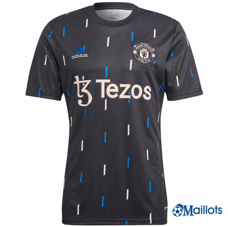 Grossiste Maillot de football Manchester United Maillot Pre Match - Noir 2022-2023 om9095