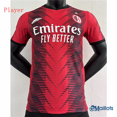 Grossiste Maillot de football Milan AC Player Rouge/Noir 2023-2024 om9098