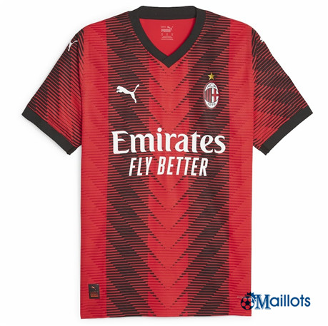 Grossiste maillot de football Milan AC Domicile Rouge 2023 2024