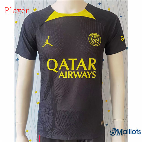 Grossiste maillot de football PSG Player Training Noir/Jaune 2023 2024