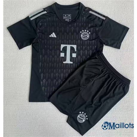 Grossiste Maillot football Bayern Munich Enfant Gardien de but Noir 2023-2024