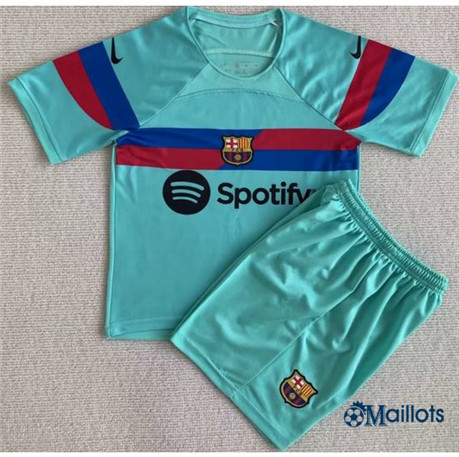 Grossiste Maillot football FC Barcelone Enfant Bleu 2023-2024