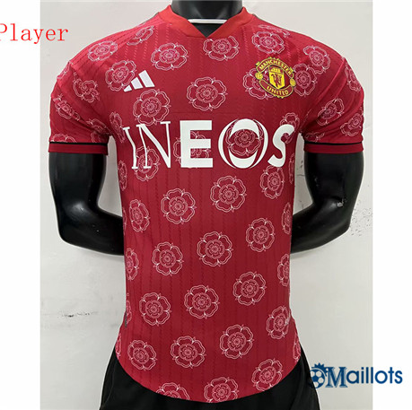 Grossiste Maillot football Manchester United Player Training Rouge 2023-2024