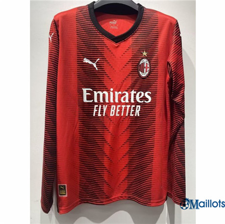 Grossiste Maillot football Milan AC Domicile Manche Longue 2023-2024