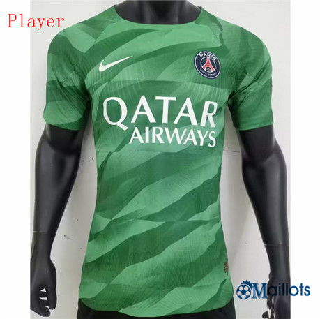 Grossiste Maillot foot PSG Player goalkeeping Vert 2023-2024