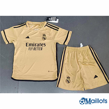 Grossiste Maillot football Real Madrid Enfant Jaune 2023-2024