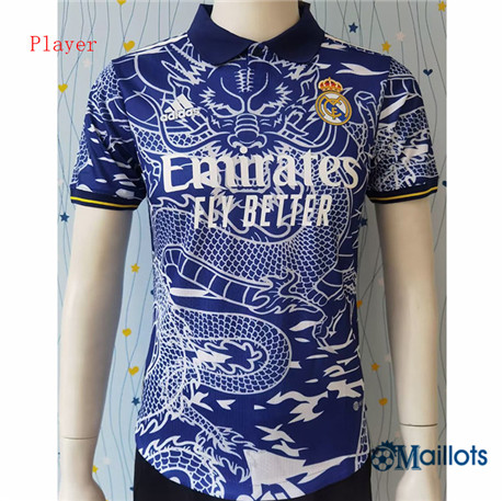 Grossiste Maillot football Real Madrid Player Dragon Bleu 2023-2024