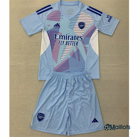 Mode Maillot foot Arsenal Enfant Gardien De But Bleu 2024-2025