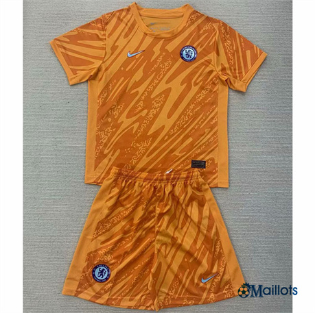 Nouveau Maillot football Chelsea FC Enfant Gardien de but Orange 2024-2025