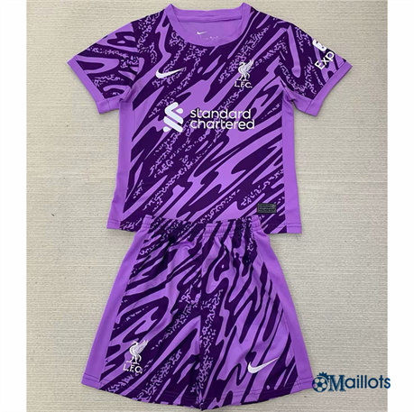 Mode Maillot foot FC Liverpool Enfant Gardien de but Violet 2024-2025