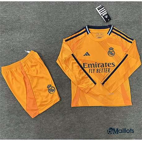 Mode Maillot foot Real Madrid Enfant Exterieur Manche Longue 2024-2025