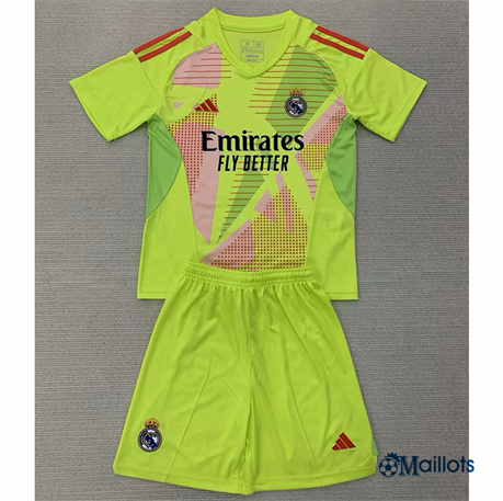 Nouveau Maillot football Real Madrid Enfant Gardien de but Vert 2024-2025