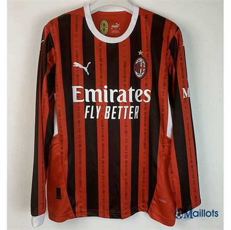 Maillot football Milan AC Domicile Manche Longue 2024-2025