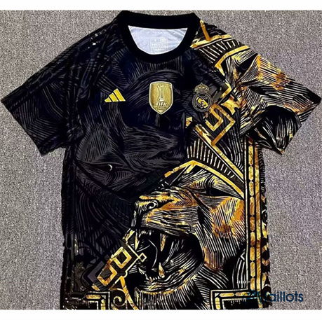 Flocage Maillot foot Real Madrid training Noir/Doré 2024-2025