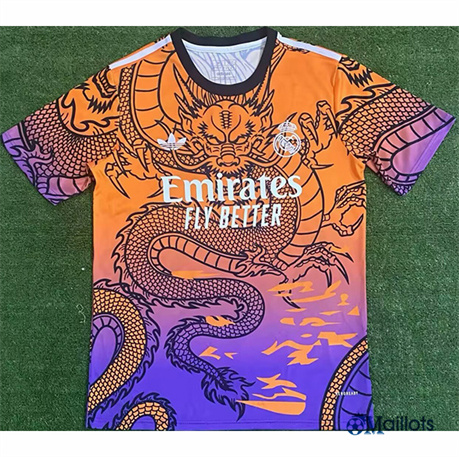 Mode Maillot foot Real Madrid Training dragon Orange/Violet 2024-2025
