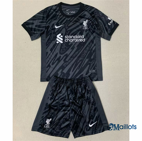 Maillot foot FC Liverpool Enfant Maillot football Gardien de but Gris/Noir 2024-2025 OM3339