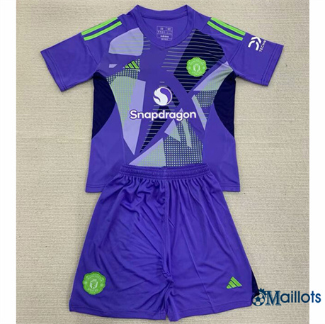 Maillot football Manchester United Enfant Gardien de but Violet 2024-2025