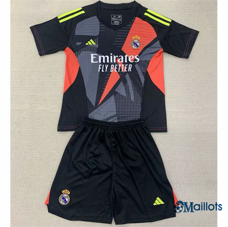 Flocage Maillot foot Real Madrid Enfant Gardien de but Noir 2024-2025