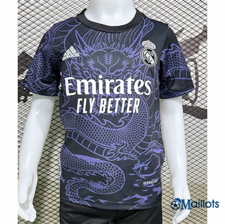 Classique Maillot football Real Madrid Enfant Dragon Édition spéciale Noir/Violet 2024-2025