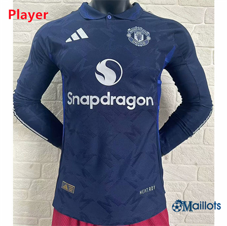 Flocage Maillot foot Manchester United Player Exterieur Manche Longue 2024-2025