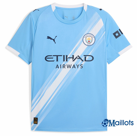 omaillots Maillot football Manchester City Domicile Bleu 2025-2026