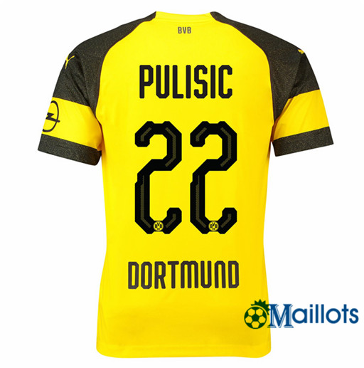 Maillot de Football BVB 22 Pulisic Domicile 2018 2019