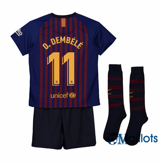 Ensemble Maillot Enfant Barcelone 11 O.Dembélé Domicile 2018 2019