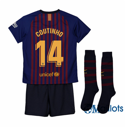 Ensemble Maillot Enfant Barcelone 14 Coutinho Domicile 2018 2019