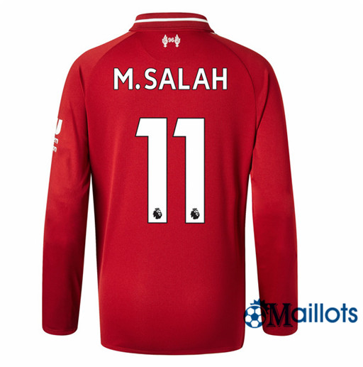 Maillot de Football Liverpool 11 M.SalahDomicile Manche Longue 2018 2019
