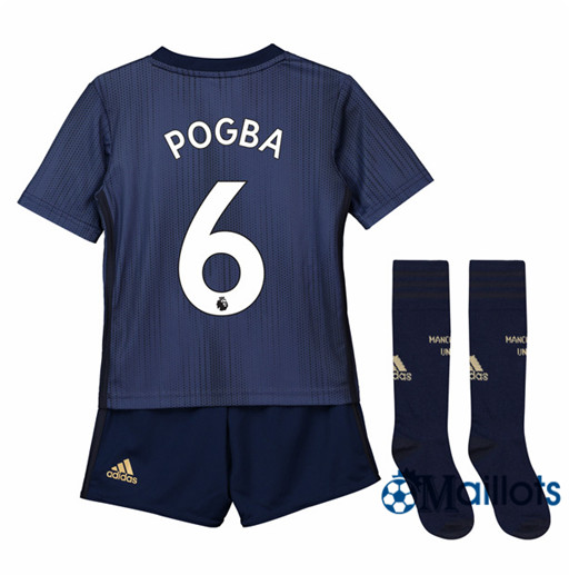 Ensemble Maillot Enfant Manchester United 6 Pogba Domicile 2018 2019