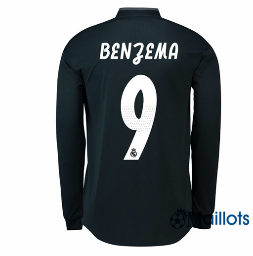 Maillot de Football Real Madrid 9 Benzema Extérieur Manche Longue 2018 2019