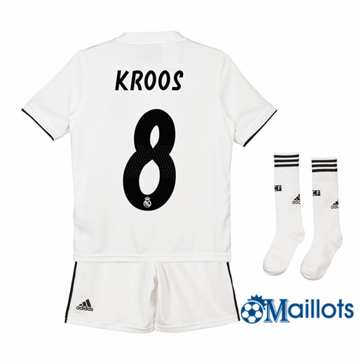 Ensemble Maillot Enfant Real Madrid 8 Kroos Domicile 2018 2019