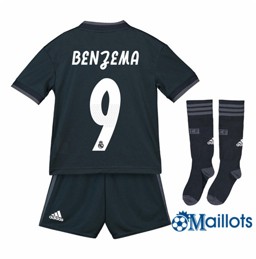 Ensemble Maillot Enfant Real Madrid 9 Benzema Extérieur 2018 2019